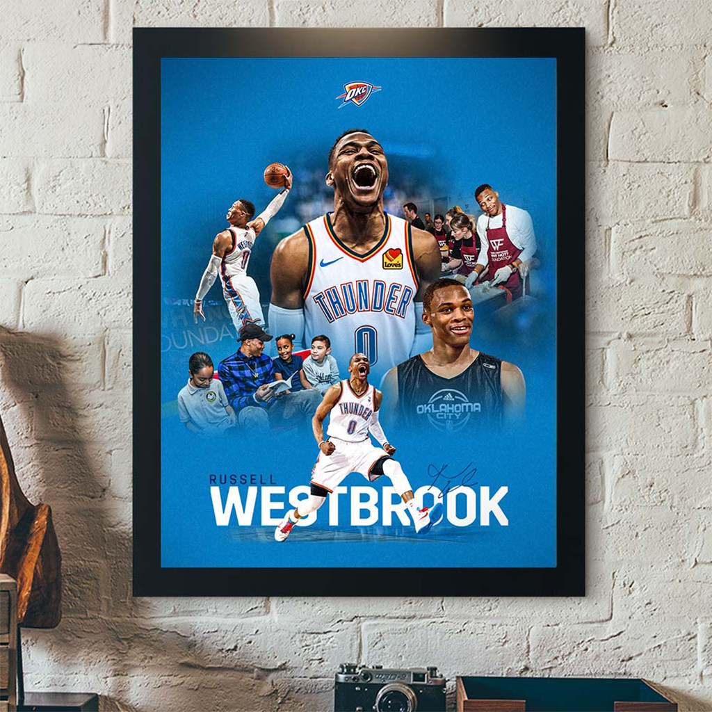 Russell Westbrook OKC Thunder Retirement Thank You For Everything Poster OKC Merch Decor - Kdjoy