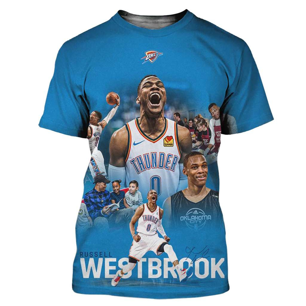Russell Westbrook OKC Thunder Retirement Thank You For Everything Shirt OKC Merch Fan Gifts - Kdjoy