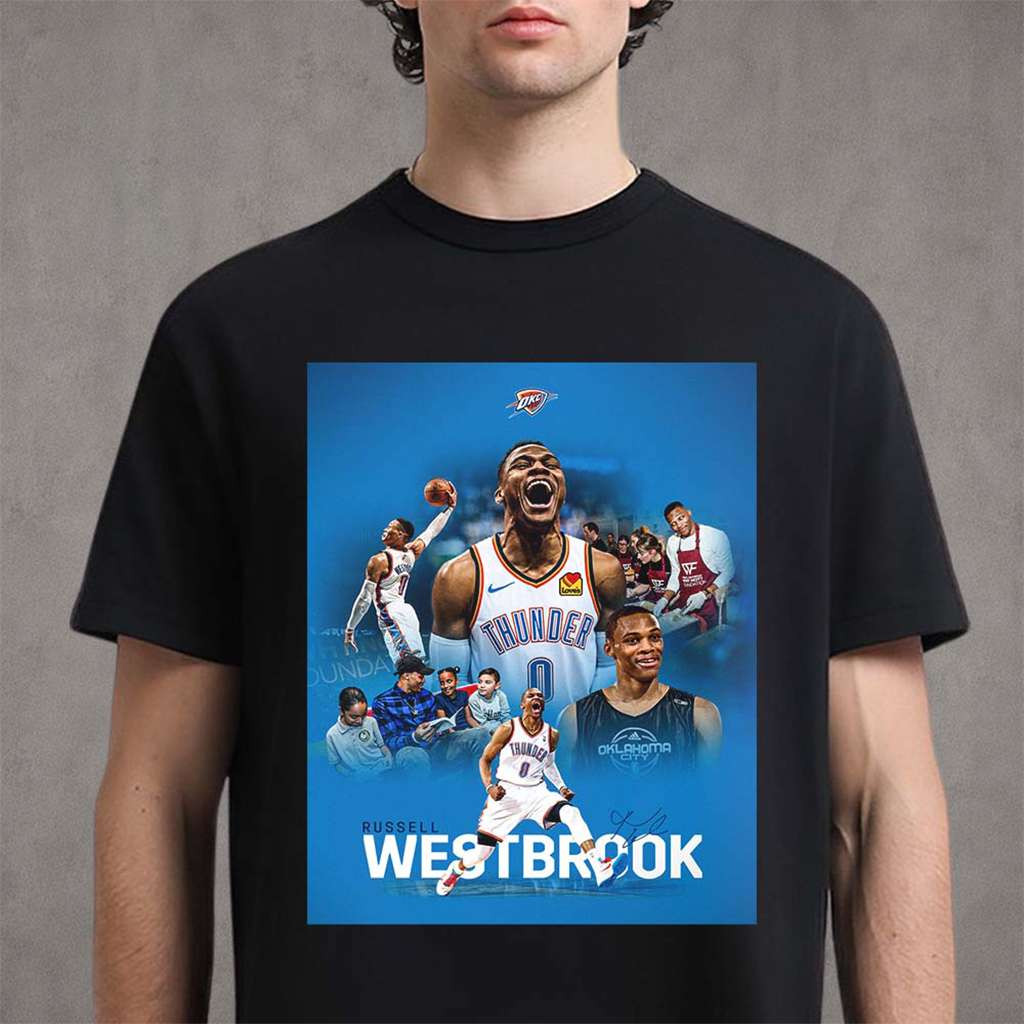 Russell Westbrook OKC Thunder Retirement Thank You For Everything T-Shirt Russell Westbrook Merch - Kdjoy