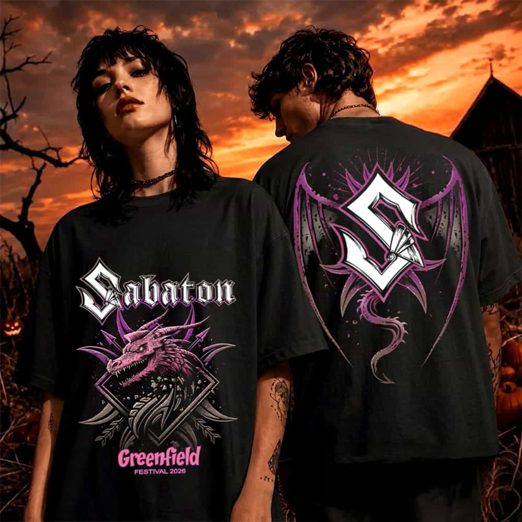 Sabaton Greenfield Festival 2026 Event Purple Dragon Head T-Shirt Sabaton Merch Fans Gifts - Kdjoy Sabaton Greenfield Festival 2026 Event Purple Dragon Head T-Shirt Sabaton Merch Fans Gifts - Kdjoy