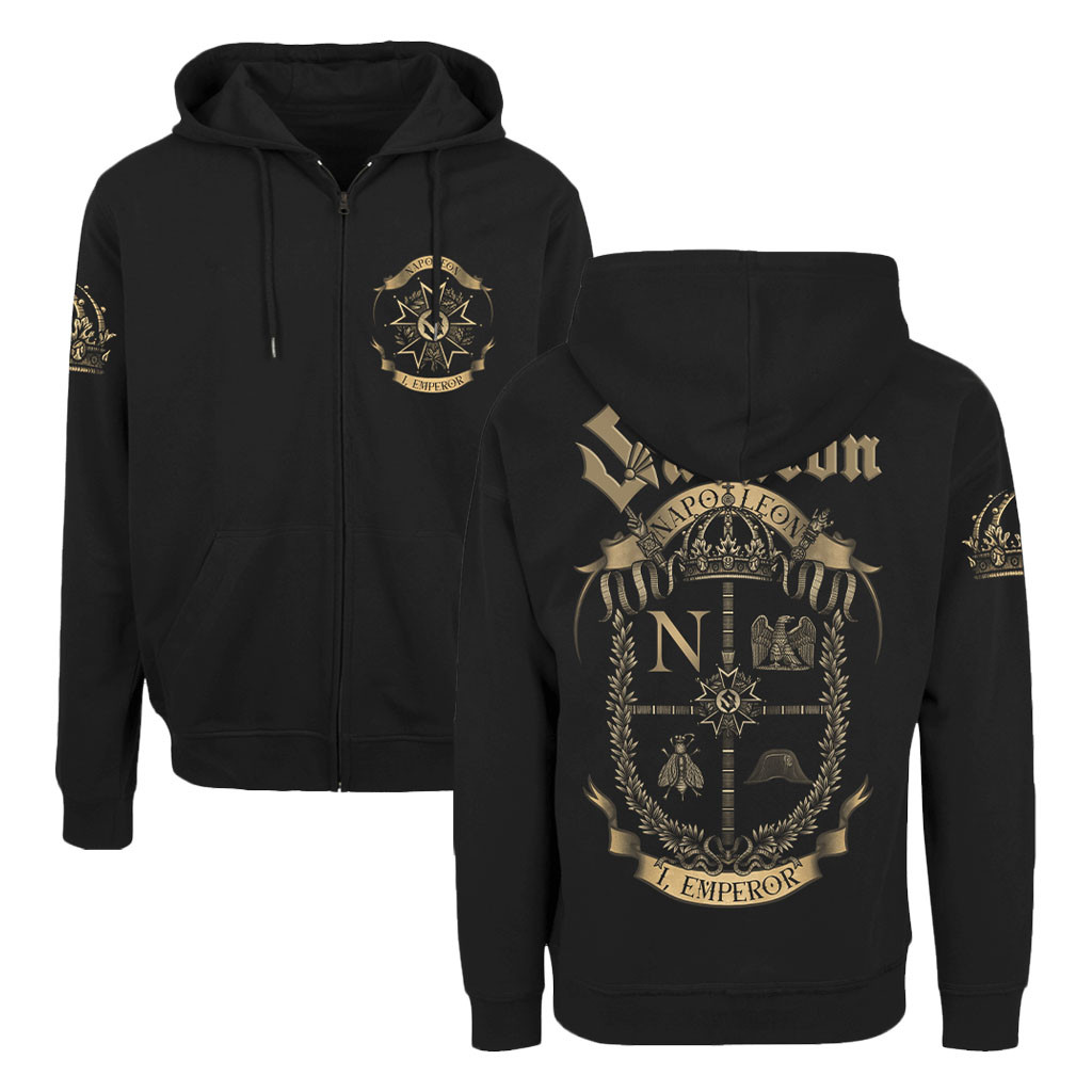 Sabaton Merch 2026 I Emperor Zip Hoodie Black Cool Gifts For Music Lovers - Kdjoy