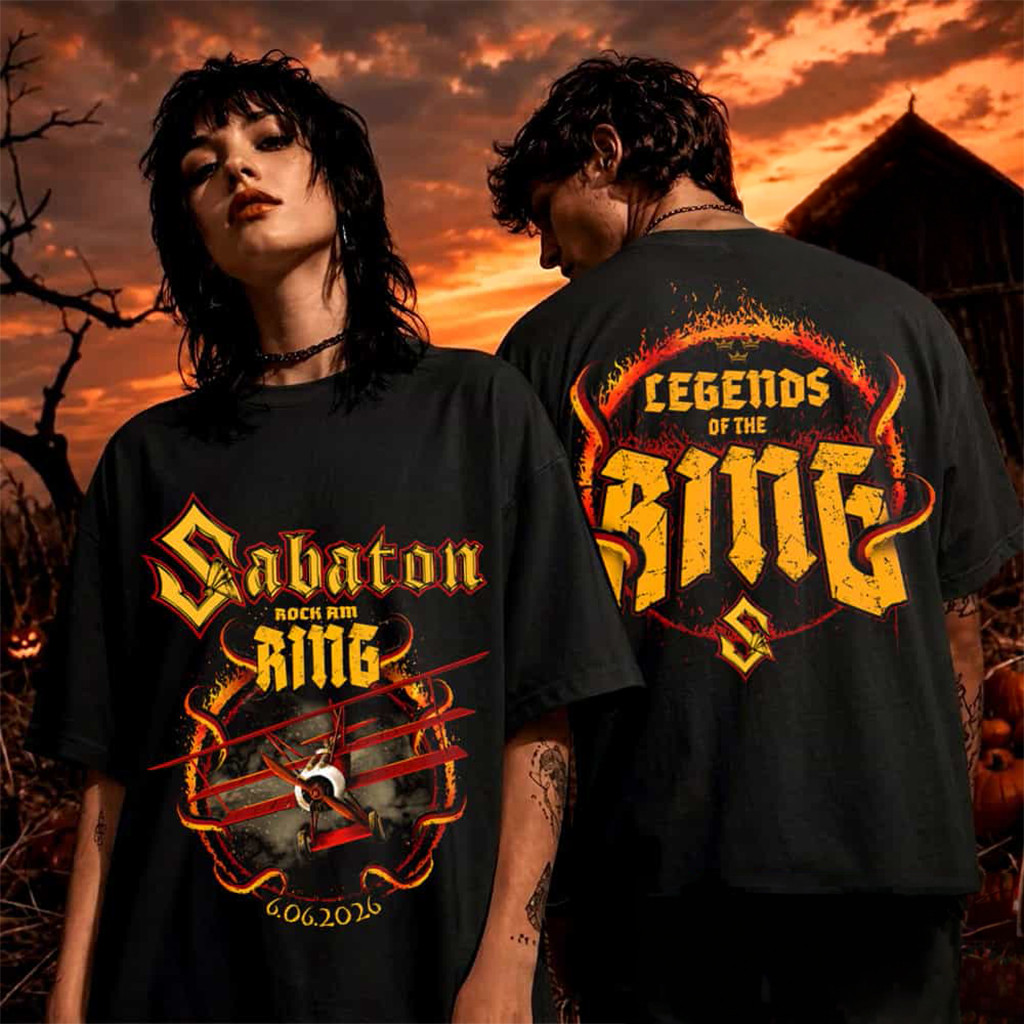 Sabaton Merch Rock Am Ring 2026 Event T-Shirt Gifts For Rock Lovers - Kdjoy Sabaton Merch Rock Am Ring 2026 Event T-Shirt Gifts For Rock Lovers - Kdjoy