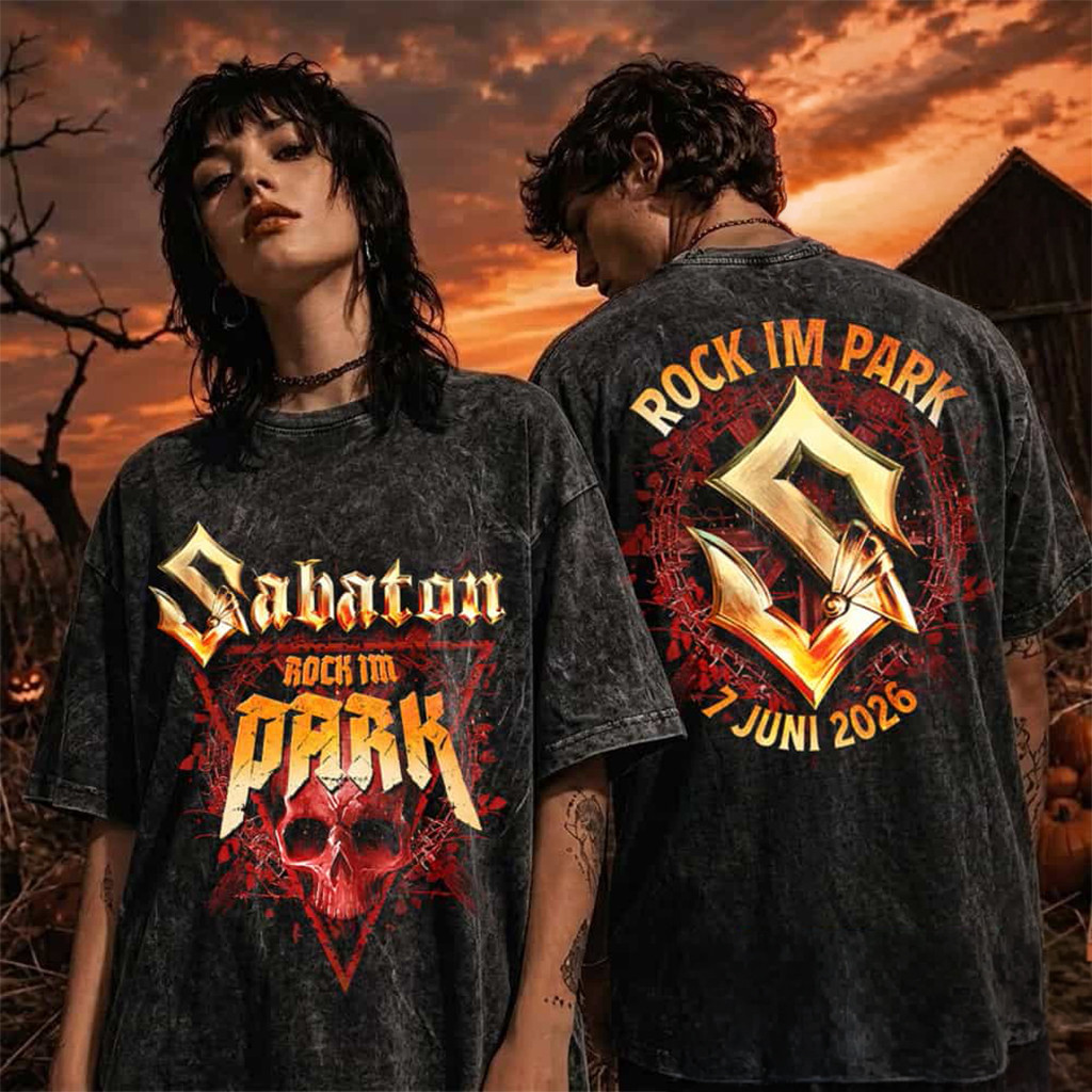 Sabaton Merch Rock Im Park 2026 Event Skull Head T-Shirt Best Gifts For Rock Fans - Kdjoy Sabaton Merch Rock Im Park 2026 Event Skull Head T-Shirt Best Gifts For Rock Fans - Kdjoy