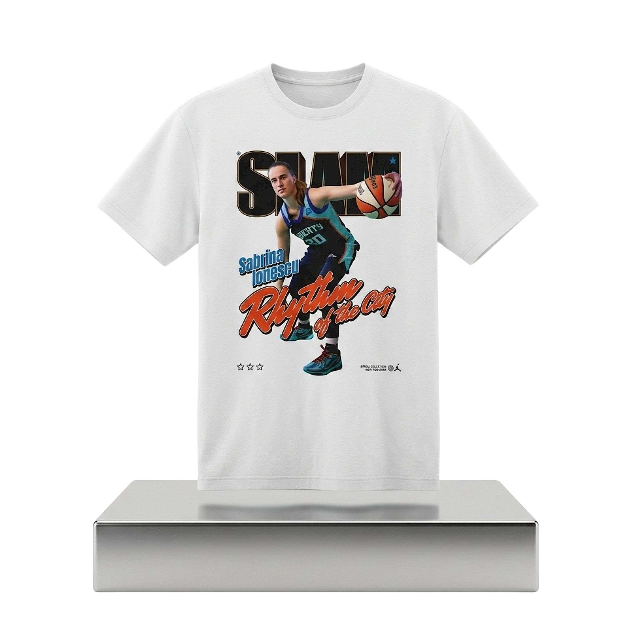 Sabrina Ionescu Rhythm Of The City SLAM Shirt New York Liberty Merch Gifts For Fans - Kdjoy