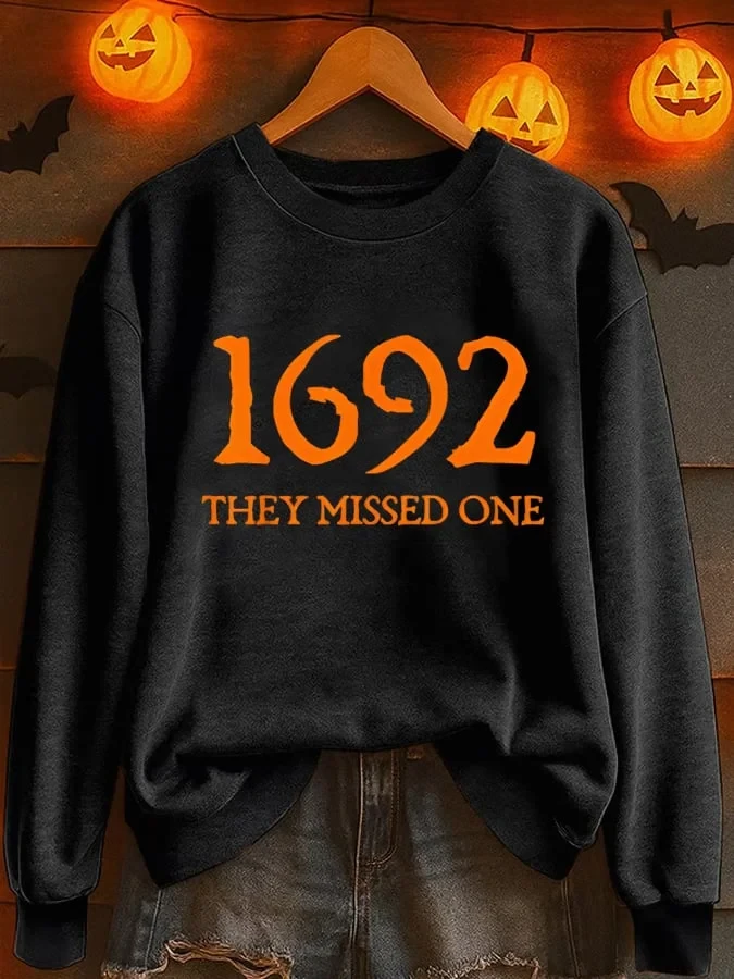 Salem 1692 They Missed One Sweatshirt Spooky Haunted House Witch Flight Merch Birthday Gift - Kdjoy Salem 1692 They Missed One Sweatshirt Spooky Haunted House Witch Flight Merch Birthday Gift - Kdjoy