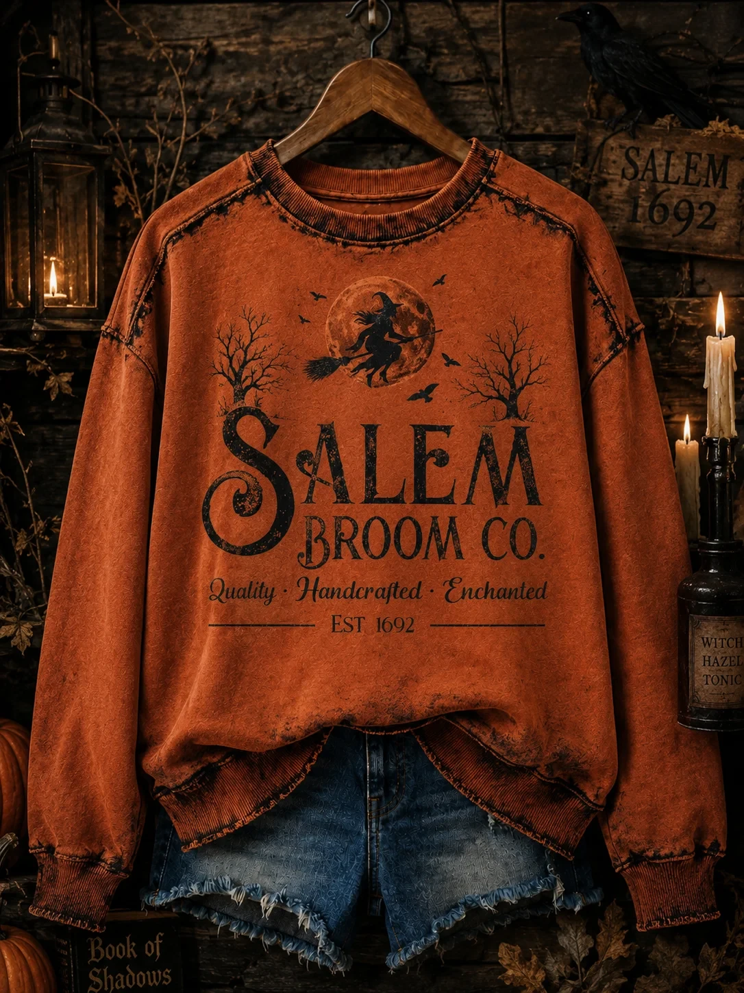 Salem Broom Co Est 1692 Sweatshirt Halloween Witch Merch Best Birthday Gift For Her - Kdjoy Salem Broom Co Est 1692 Sweatshirt Halloween Witch Merch Best Birthday Gift For Her - Kdjoy