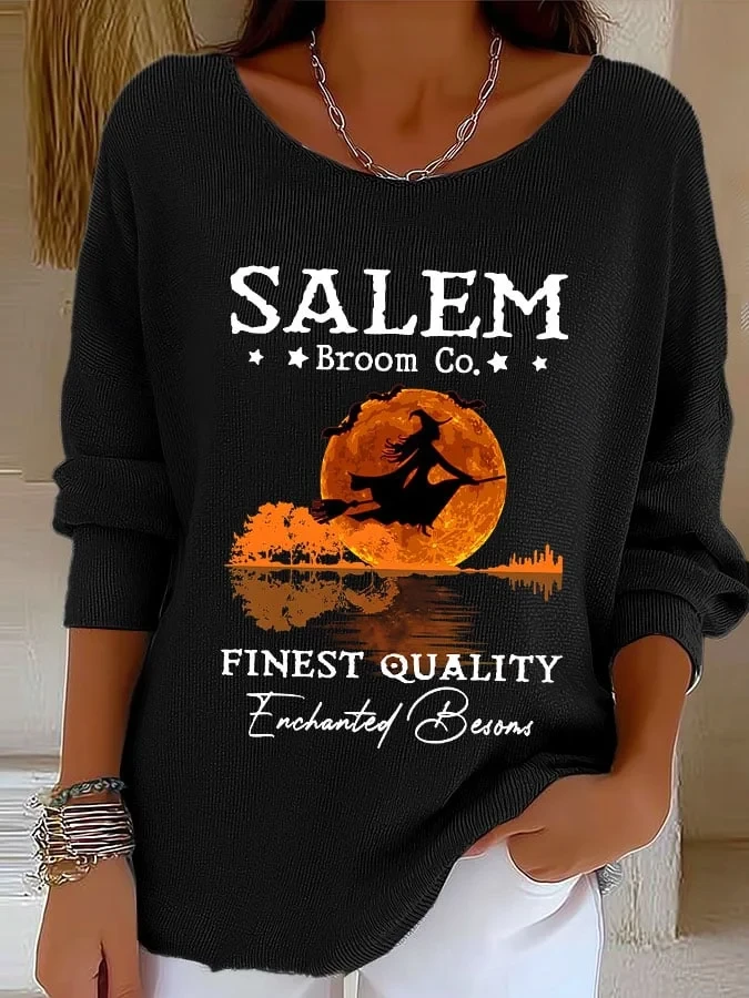 Salem Broom Co Finest Quality Enchanted Besoms Long Sleeve Shirt Salem Broom Co Merch Gift - Kdjoy