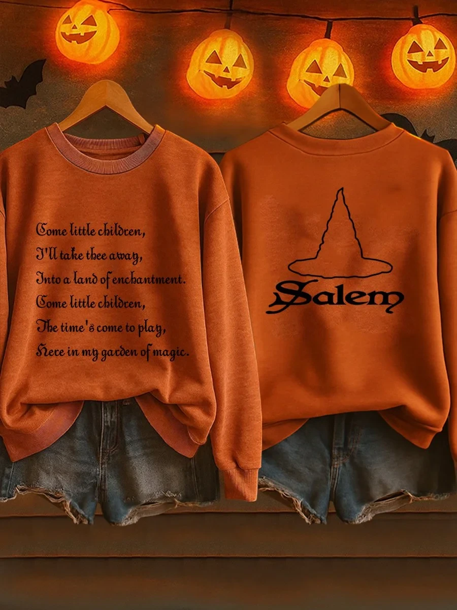 Salem Broom Co Handcrafted Est 1692 Sweatshirt Halloween Clothes Gift For Witches - Kdjoy