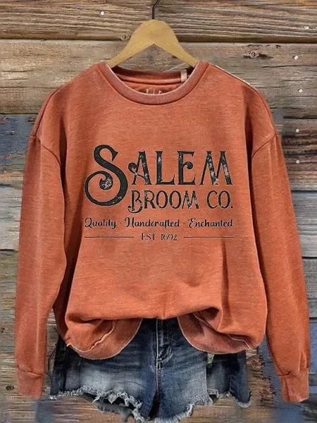 Salem Broom Co Quality Handcrafted Enchanted Est 1692 Clothing Unique Gift - Kdjoy