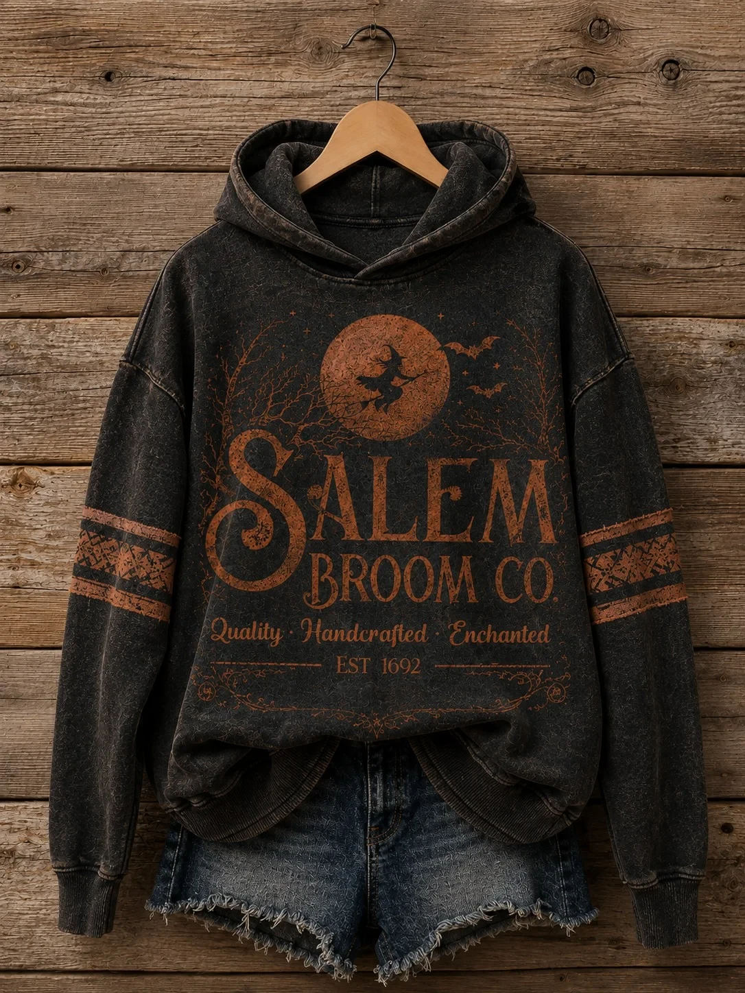Salem Broom Company Hoodie Quality Handcrafted Enchanted Apparel Gift For Bestie - Kdjoy