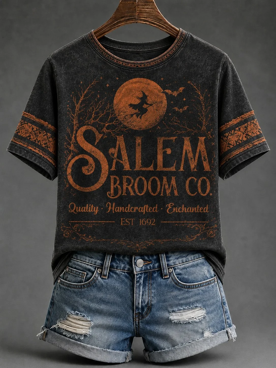Salem Broom Company T-Shirt Quality Handcrafted Enchanted Clothes Gift For Bestie - Kdjoy Salem Broom Company T-Shirt Quality Handcrafted Enchanted Clothes Gift For Bestie - Kdjoy