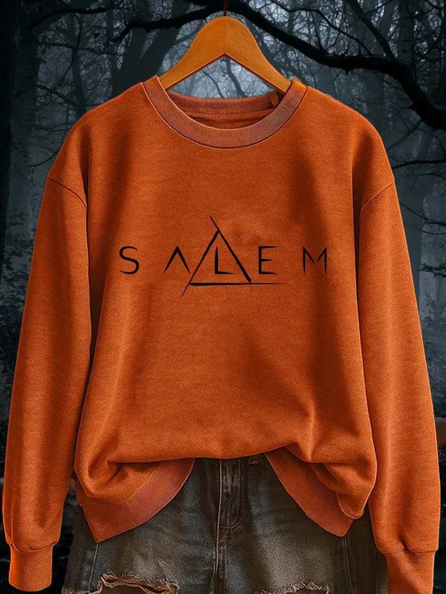 Salem Minimalist Triangle Logo Sweatshirt Horror Themed Apparel Gift For Goth Friends - Kdjoy