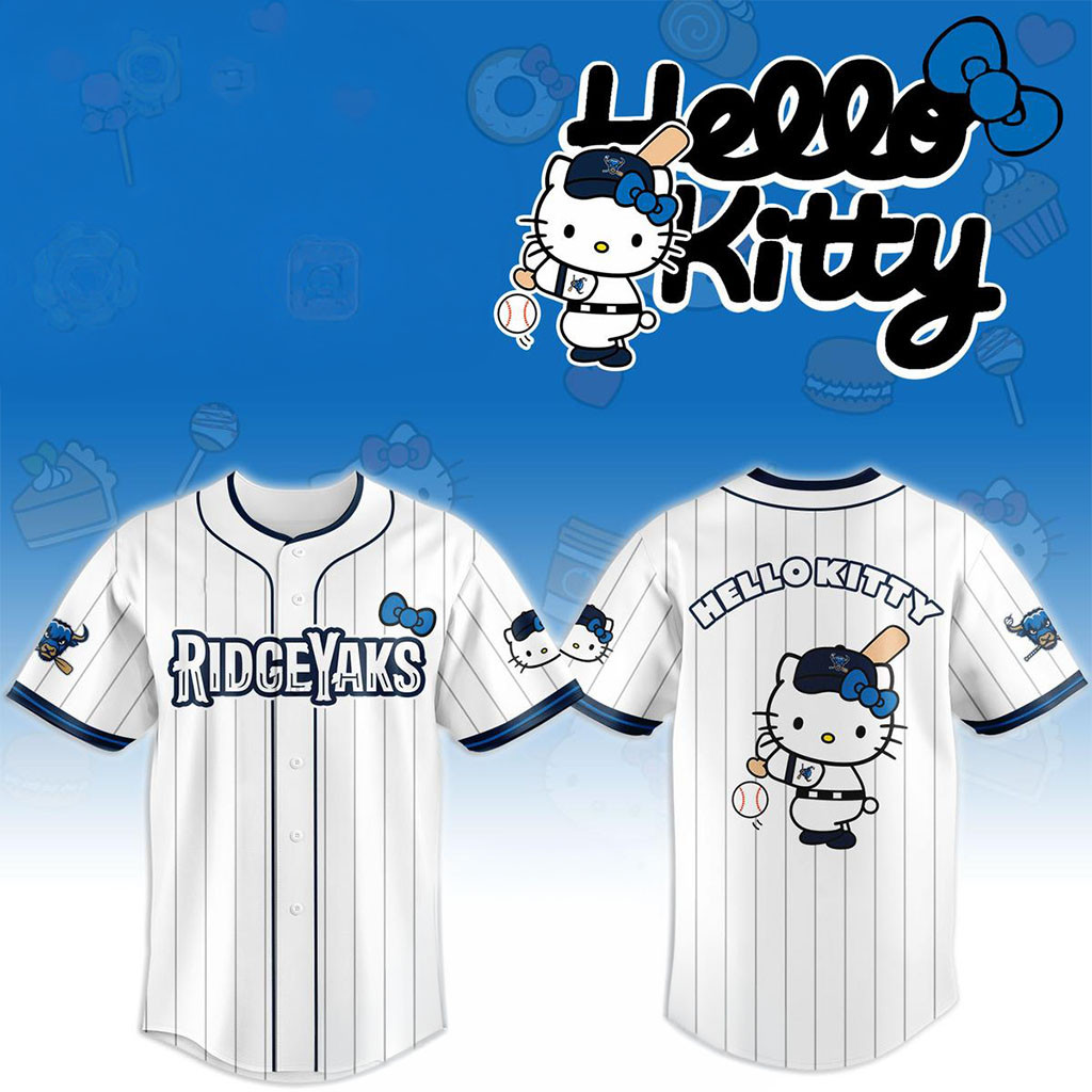 Salem Ridge Yaks X Hello Kitty Classic Striped 2026 Night Game Jersey Salem Ridge Yaks Merch - Kdjoy