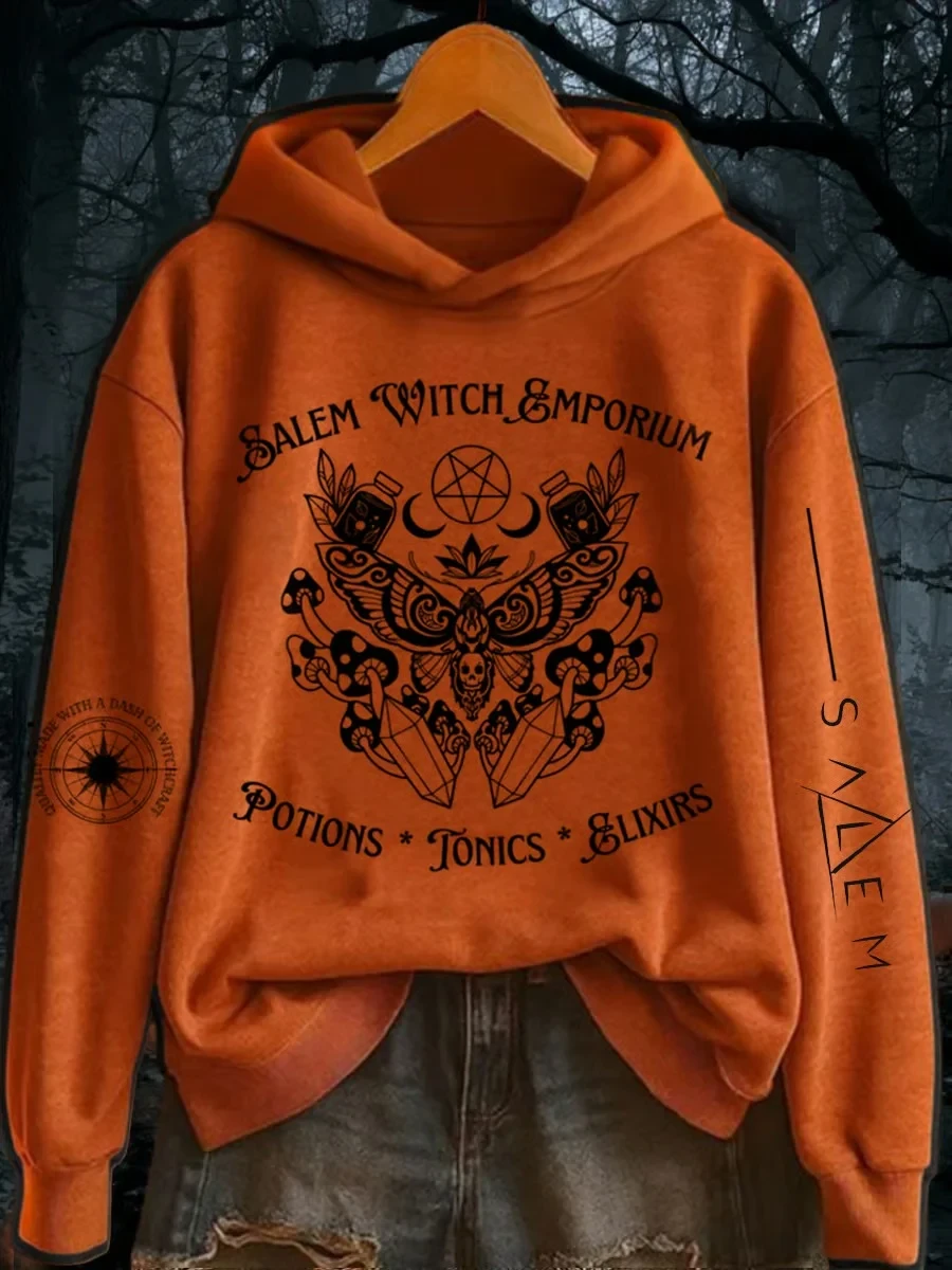 Salem Witch Emporium Potions Tonics Elixirs Hoodie Halloween Clothing Gift For Witches - Kdjoy Salem Witch Emporium Potions Tonics Elixirs Hoodie Halloween Clothing Gift For Witches - Kdjoy