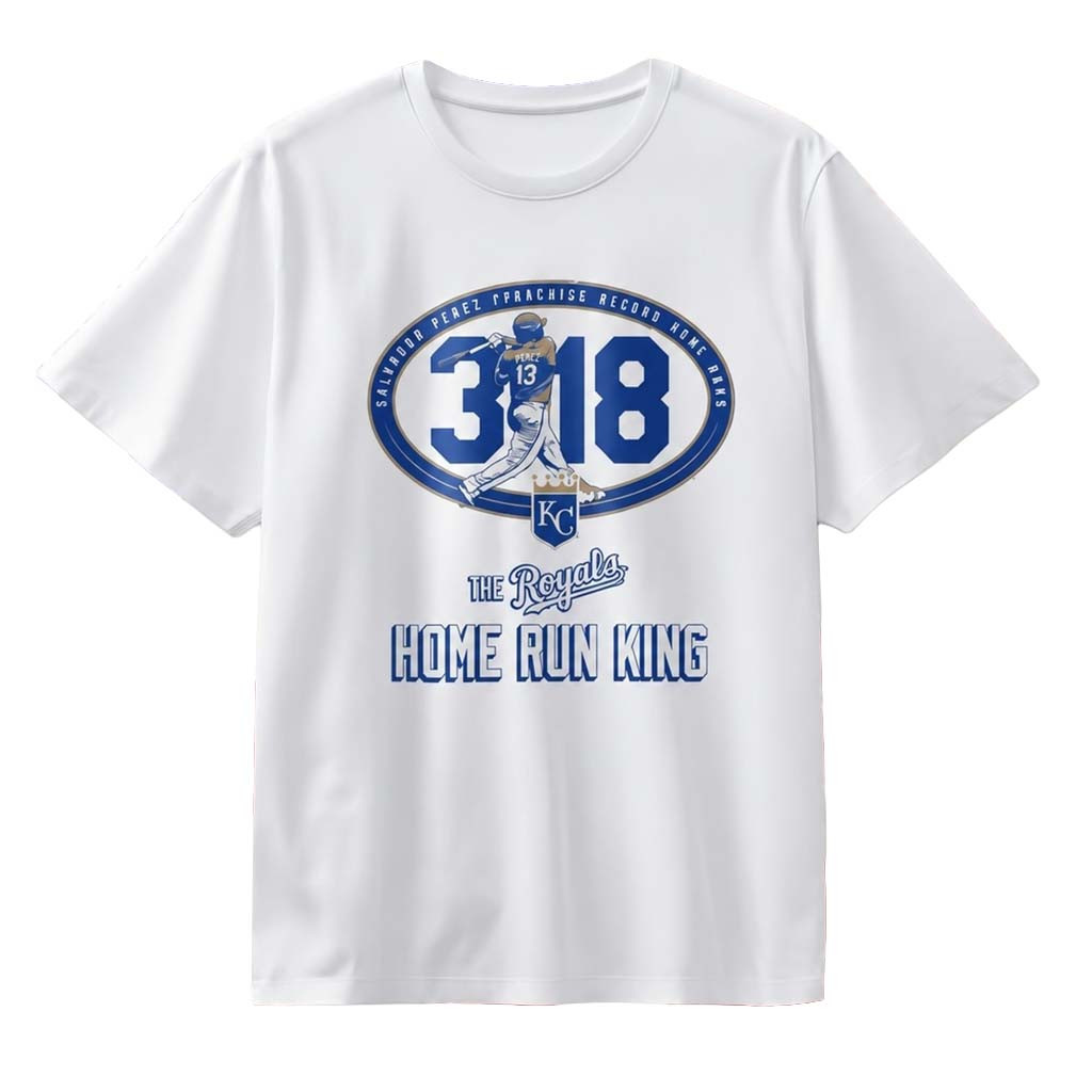 Salvador Perez Franchise Record Home Runs King KC Royals T-Shirt Present For Baseball Fans - Kdjoy Salvador Perez Franchise Record Home Runs King KC Royals T-Shirt Present For Baseball Fans - Kdjoy