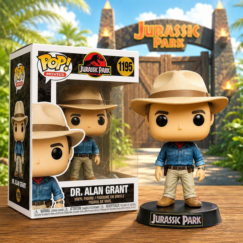 Sam Neill Jurassic Park Dr Alan Grant Memorial Funko Pop Sam Neill Remembrance Merch - Kdjoy Sam Neill Jurassic Park Dr Alan Grant Memorial Funko Pop Sam Neill Remembrance Merch - Kdjoy