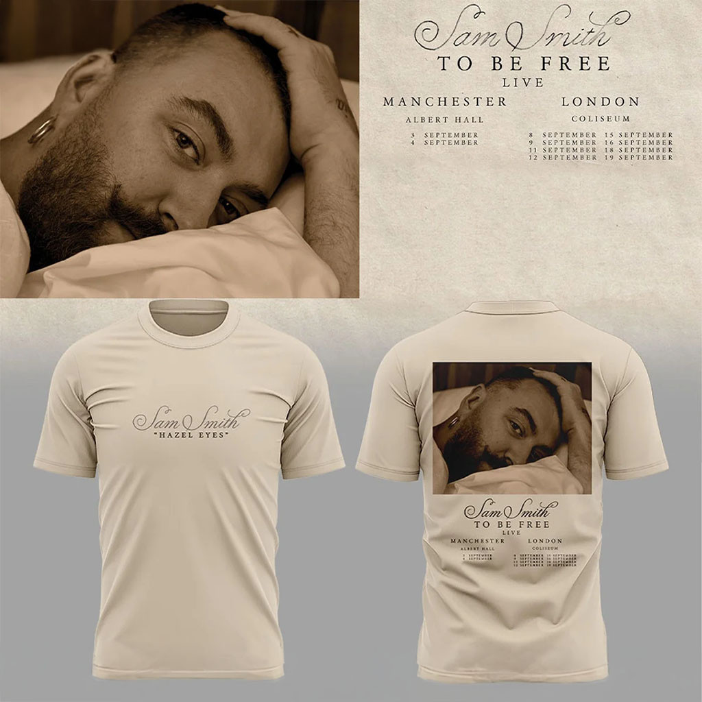 Sam Smith To Be Free Live 2026 T-Shirt Sam Smith Merch Tour Best Gift For Music Lovers - Kdjoy