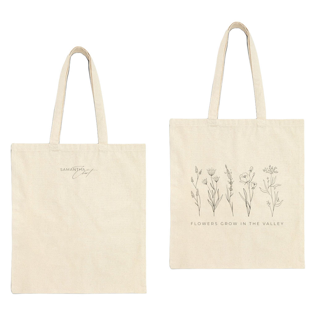 Samantha Ebert Merch 2026 Flower Grow In The Valley Tote Bag Best Gift For Mom - Kdjoy