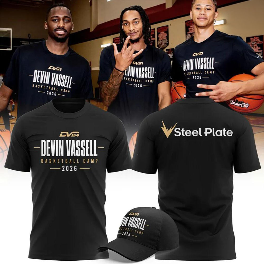 San Antonio Spurs Devin Vassell DV24 Basketball Camp 2026 Black T-Shirt Spurs Merch Him Gift - Kdjoy