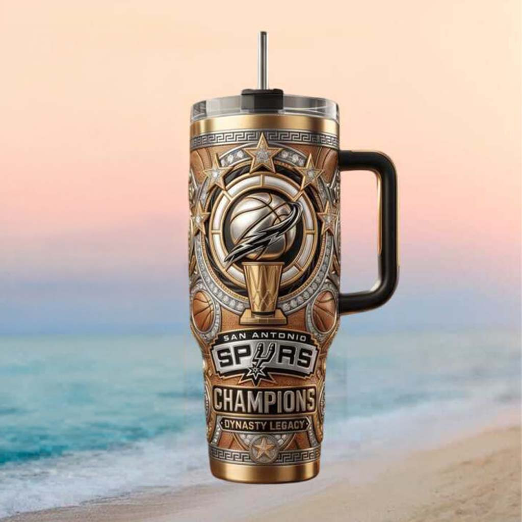 San Antonio Spurs Dynasty Legacy Silver And Black Collector Tumbler Spurs Merch Gift For Fans - Kdjoy San Antonio Spurs Dynasty Legacy Silver And Black Collector Tumbler Spurs Merch Gift For Fans - Kdjoy