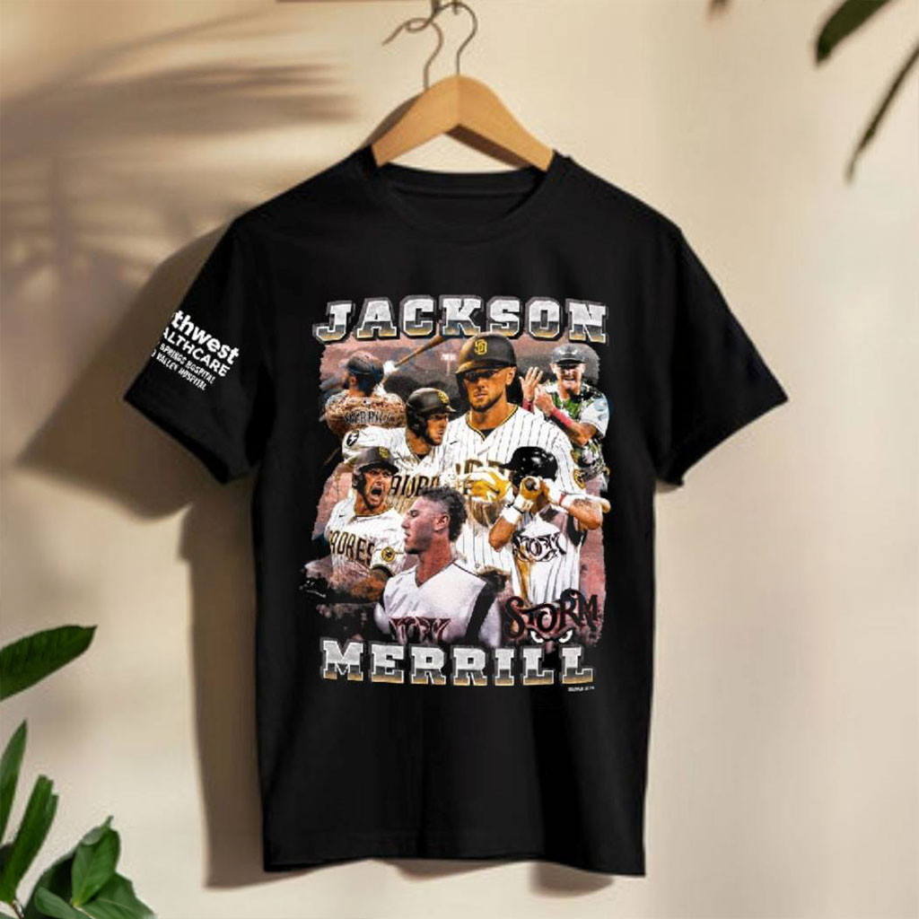 San Diego Padres All Star Jackson Merrill Graphic T-Shirt Padres Merch Gifts For Baseball Fans - Kdjoy San Diego Padres All Star Jackson Merrill Graphic T-Shirt Padres Merch Gifts For Baseball Fans - Kdjoy