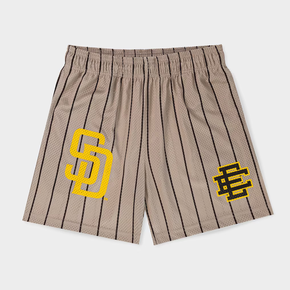 San Diego Padres Merch 2026 SD Padres Eric Emanuel Mesh Shorts Sand Gifts For Baseball Lovers - Kdjoy