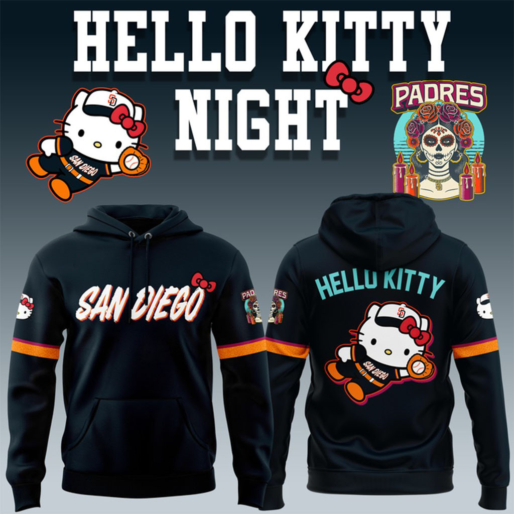 San Diego Padres New City Connect x Hello Kitty Hoodie SD Padres Merch Gifts For BFF - Kdjoy San Diego Padres New City Connect x Hello Kitty Hoodie SD Padres Merch Gifts For BFF - Kdjoy