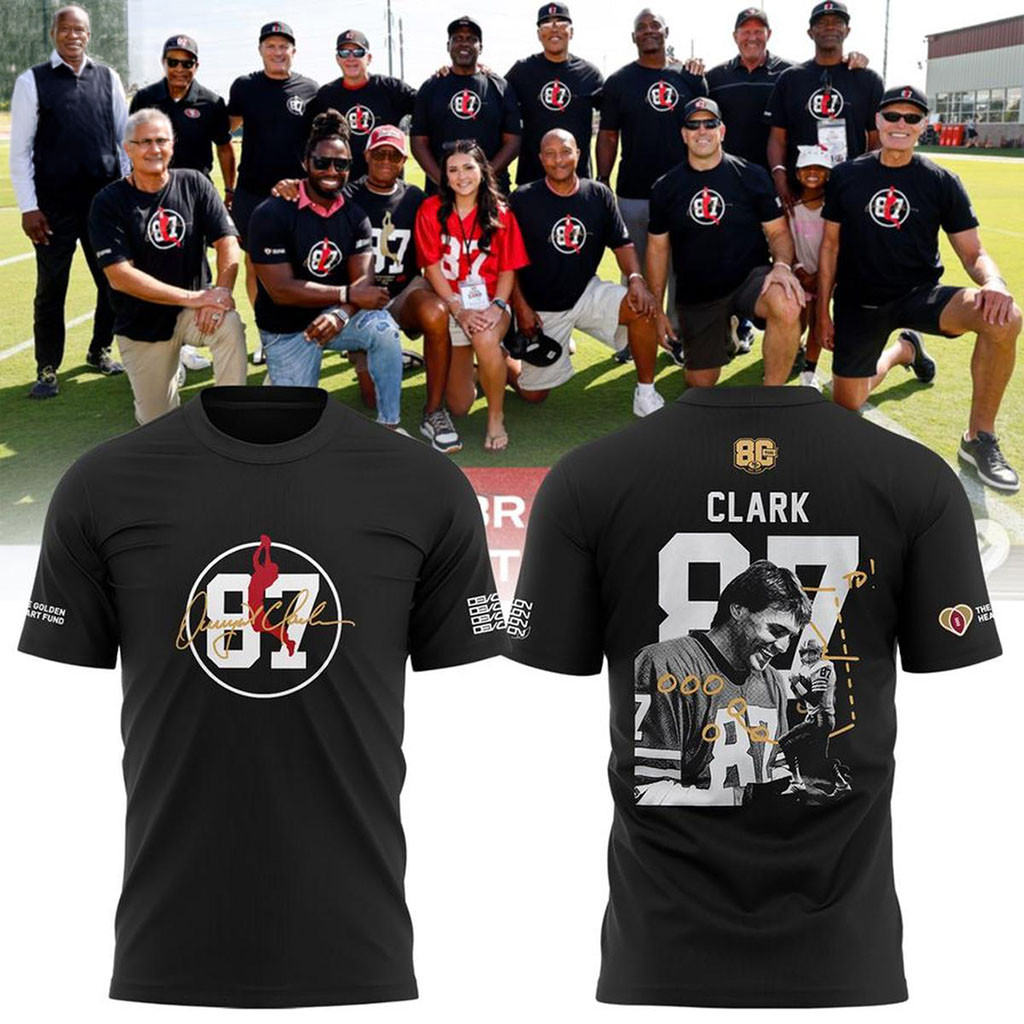 San Francisco 49ers 2026 Dwight Clark 87 T-Shirt SF 49ers Merch Best Gift For Football Lovers - Kdjoy San Francisco 49ers 2026 Dwight Clark 87 T-Shirt SF 49ers Merch Best Gift For Football Lovers - Kdjoy