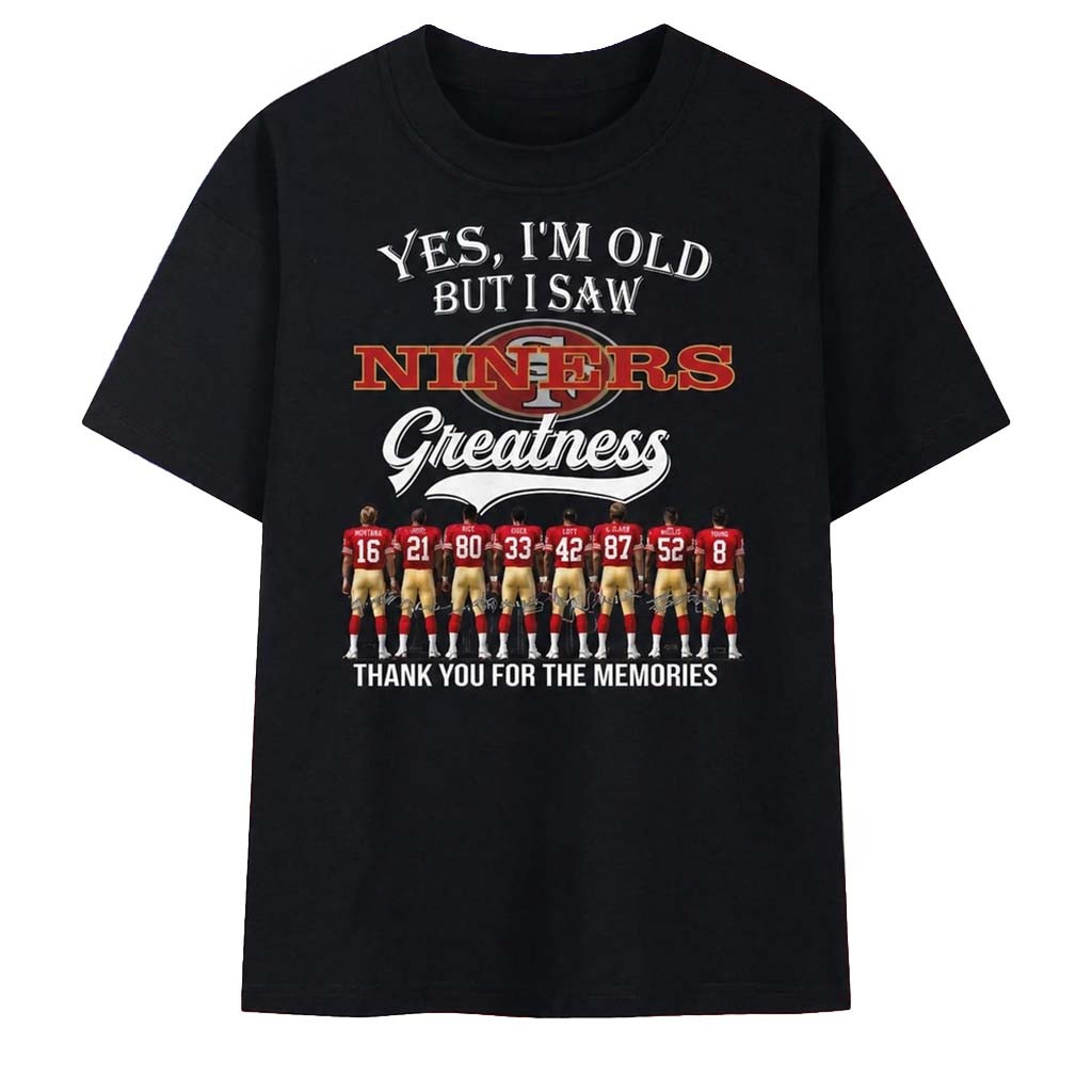 San Francisco 49ers Legends Greatness Thank You For The Memories Graphic Shirt 49ers Merch - Kdjoy San Francisco 49ers Legends Greatness Thank You For The Memories Graphic Shirt 49ers Merch - Kdjoy