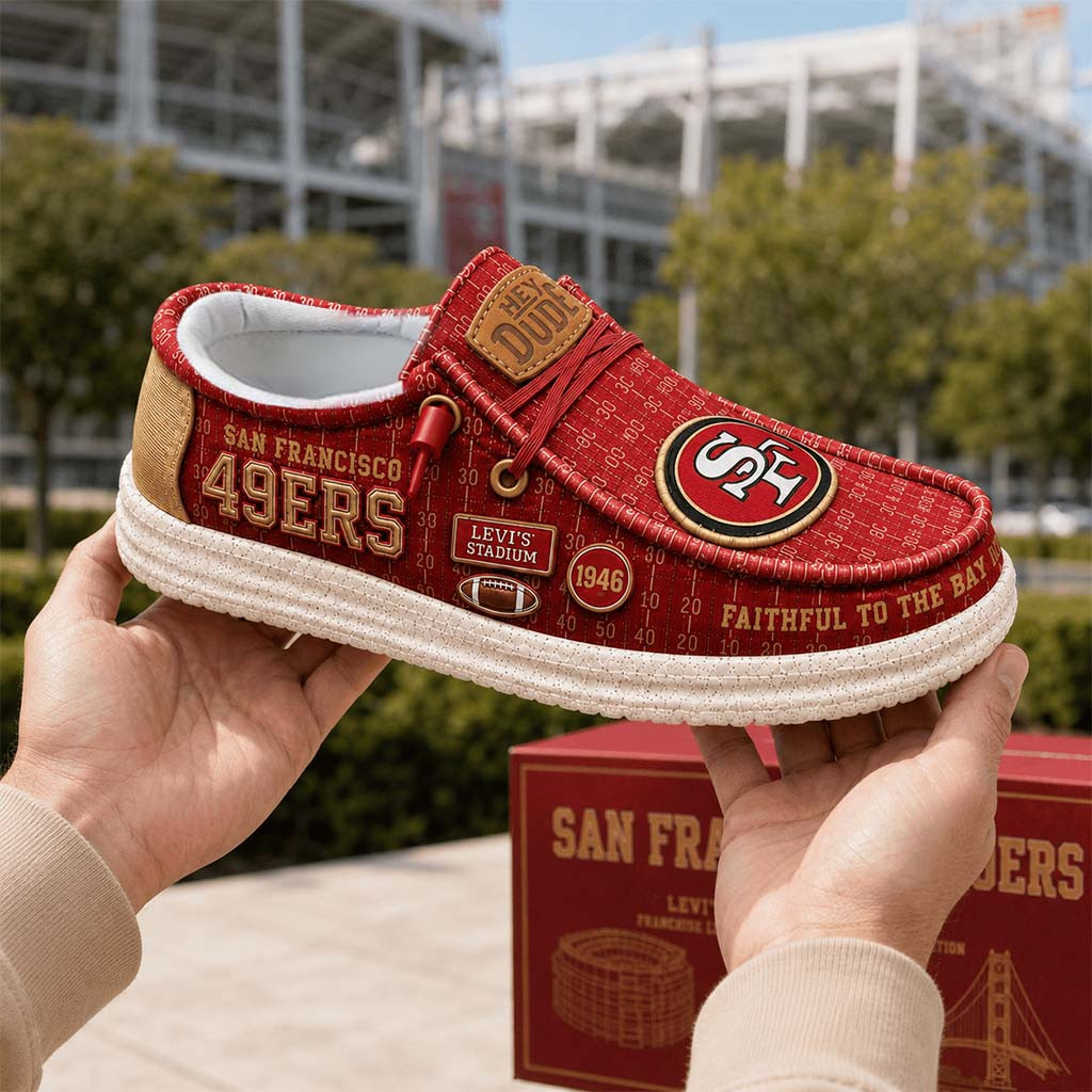 San Francisco 49ers Levi's Stadium Shoes Faithful To The Bay Loafers 49ers Merch Football Gifts - Kdjoy