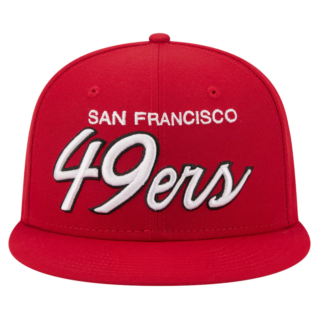 San Francisco 49ers Merch 2026 SF 49ers Core Team Script Snapback Hat Embroidered Fan Gear - Kdjoy