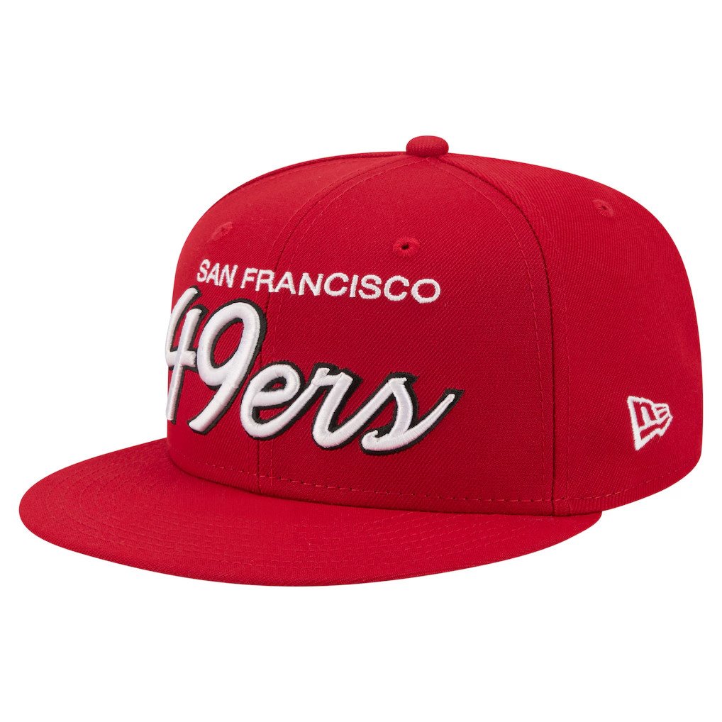 San Francisco 49ers Merch 2026 SF 49ers Core Team Script Snapback Hat Embroidered Fan Gear - Kdjoy