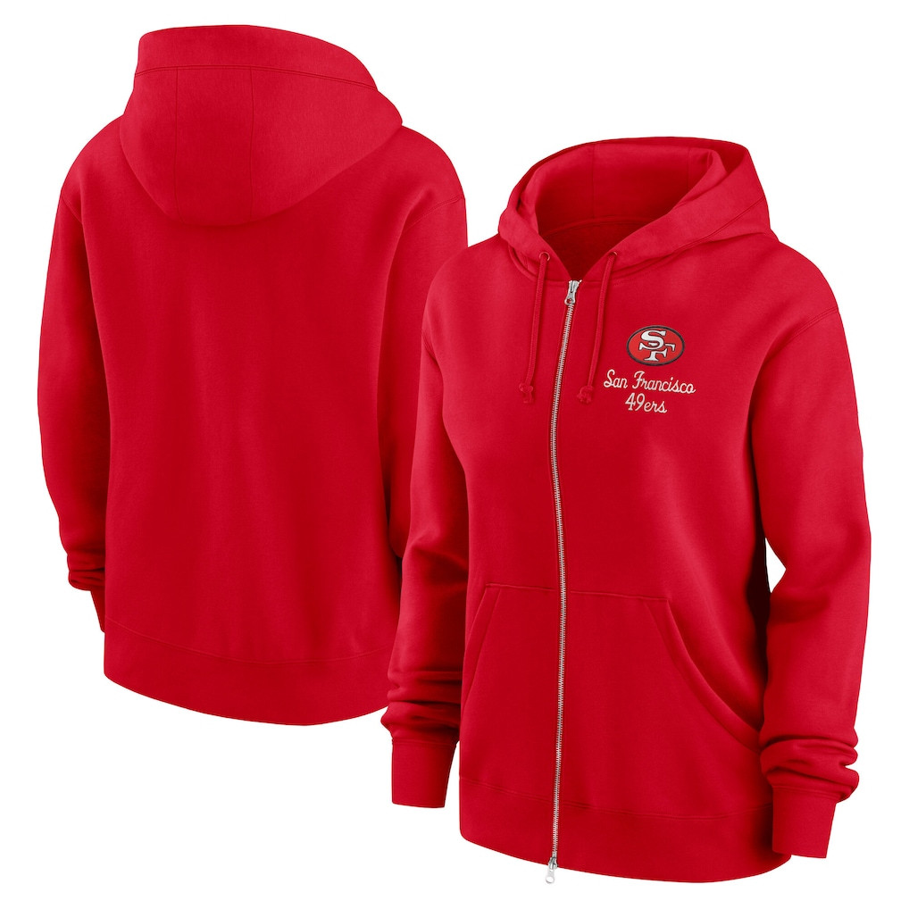 San Francisco 49ers Merch 2026 SF 49ers Phoenix Rewind Zip Hoodie Women's Game Day Apparel Gift - Kdjoy