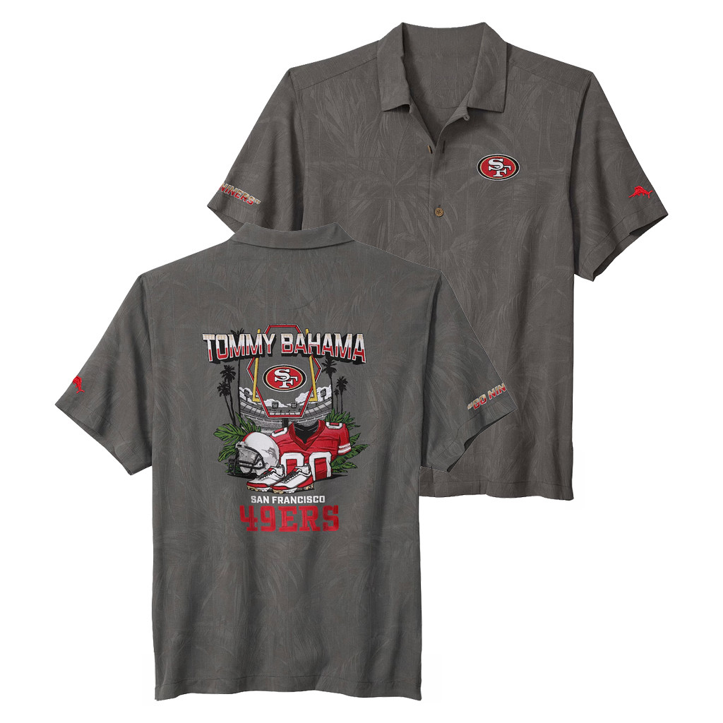 San Francisco 49ers Merch 2026 SF 49ers Tommy Bahama Endzone Paradise Hawaiian Shirt Fan Gear - Kdjoy