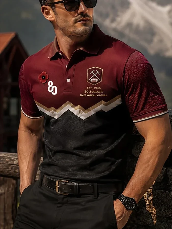 San Francisco 49ers Merch 80 Seasons Red Wave Forever Polo Shirt Football Fan Gear - Kdjoy San Francisco 49ers Merch 80 Seasons Red Wave Forever Polo Shirt Football Fan Gear - Kdjoy