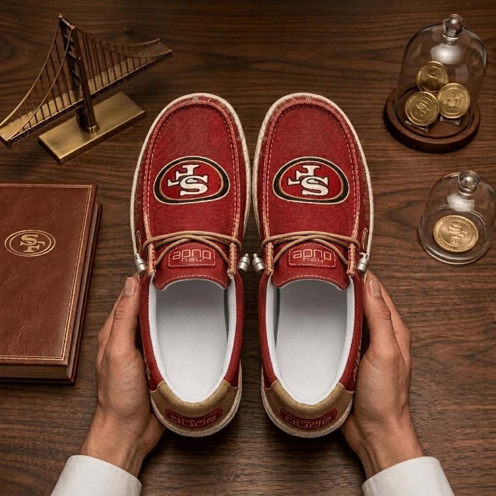San Francisco 49ers Shoes 2026 Game Day SF 49ers Merch Present For Football Lovers - Kdjoy