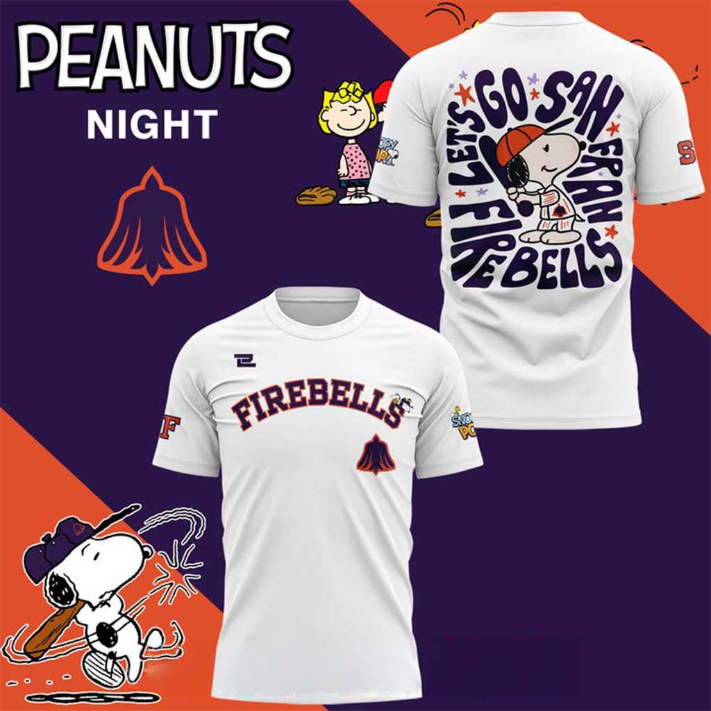 San Francisco Firebells WPBL X Peanut Night 2026 T-Shirt SF Firebells Merch Baseball Fan Gifts - Kdjoy