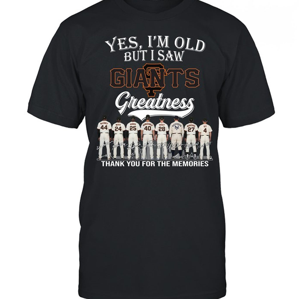 San Francisco Giants Merch Yes I'm Old But I Saw Giants Greatness T-Shirt Baseball Fan Gifts - Kdjoy San Francisco Giants Merch Yes I'm Old But I Saw Giants Greatness T-Shirt Baseball Fan Gifts - Kdjoy