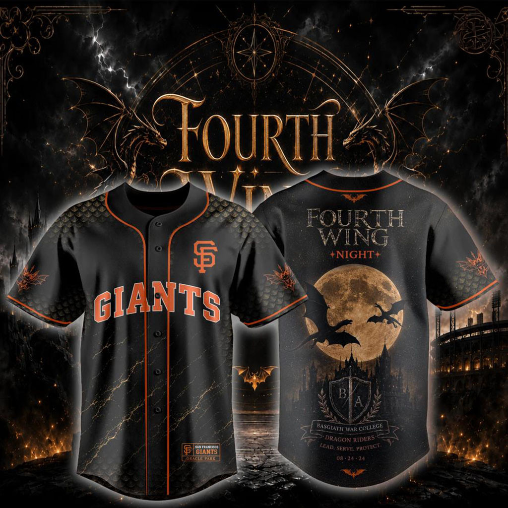 San Francisco Giants x Fourth Wing Night Dragon Rider 2026 Baseball Jersey Giants Merch Gifts - Kdjoy