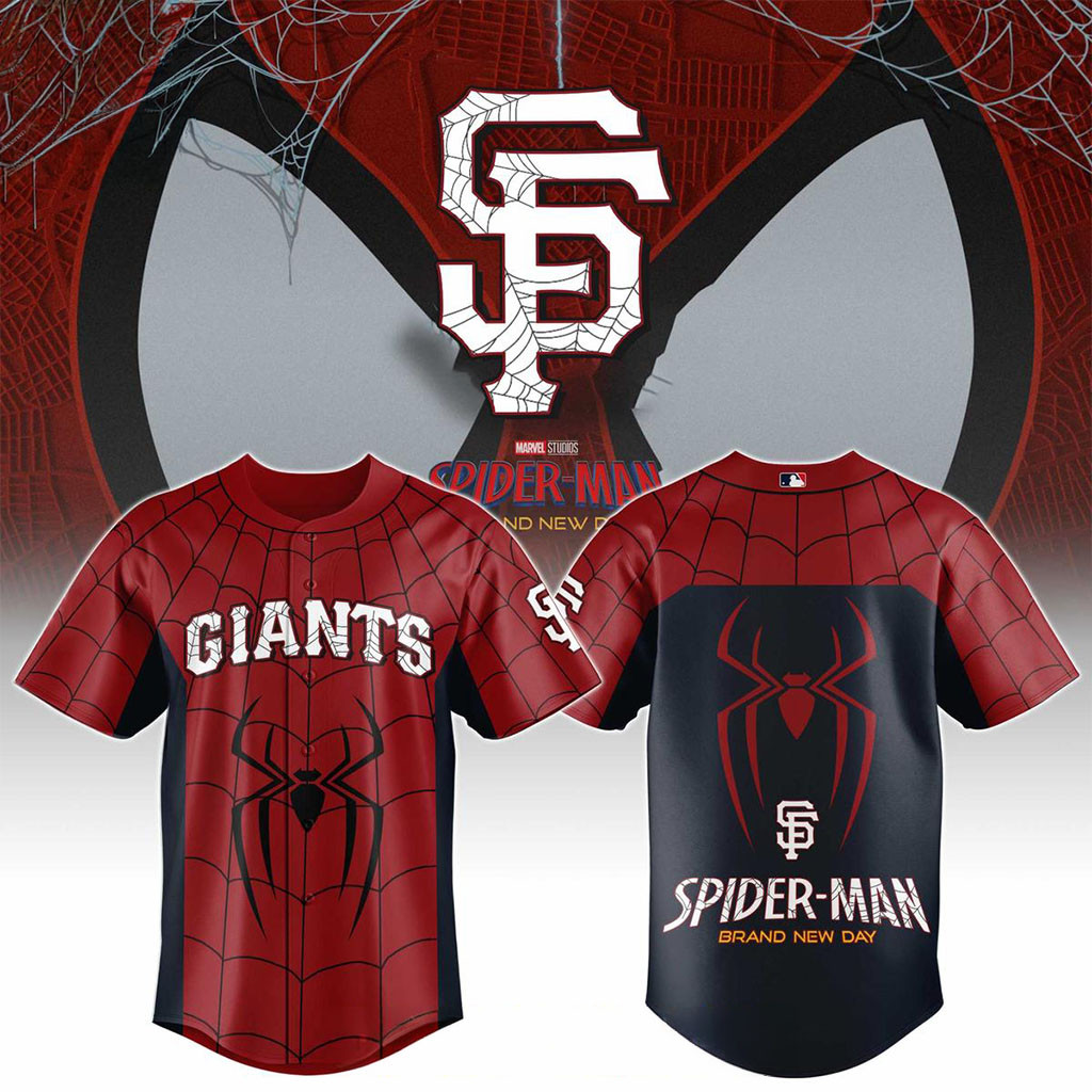 San Francisco Giants X Spider-Man Brand New Day 2026 Theme Game Jersey SF Giants Merch Gifts - Kdjoy