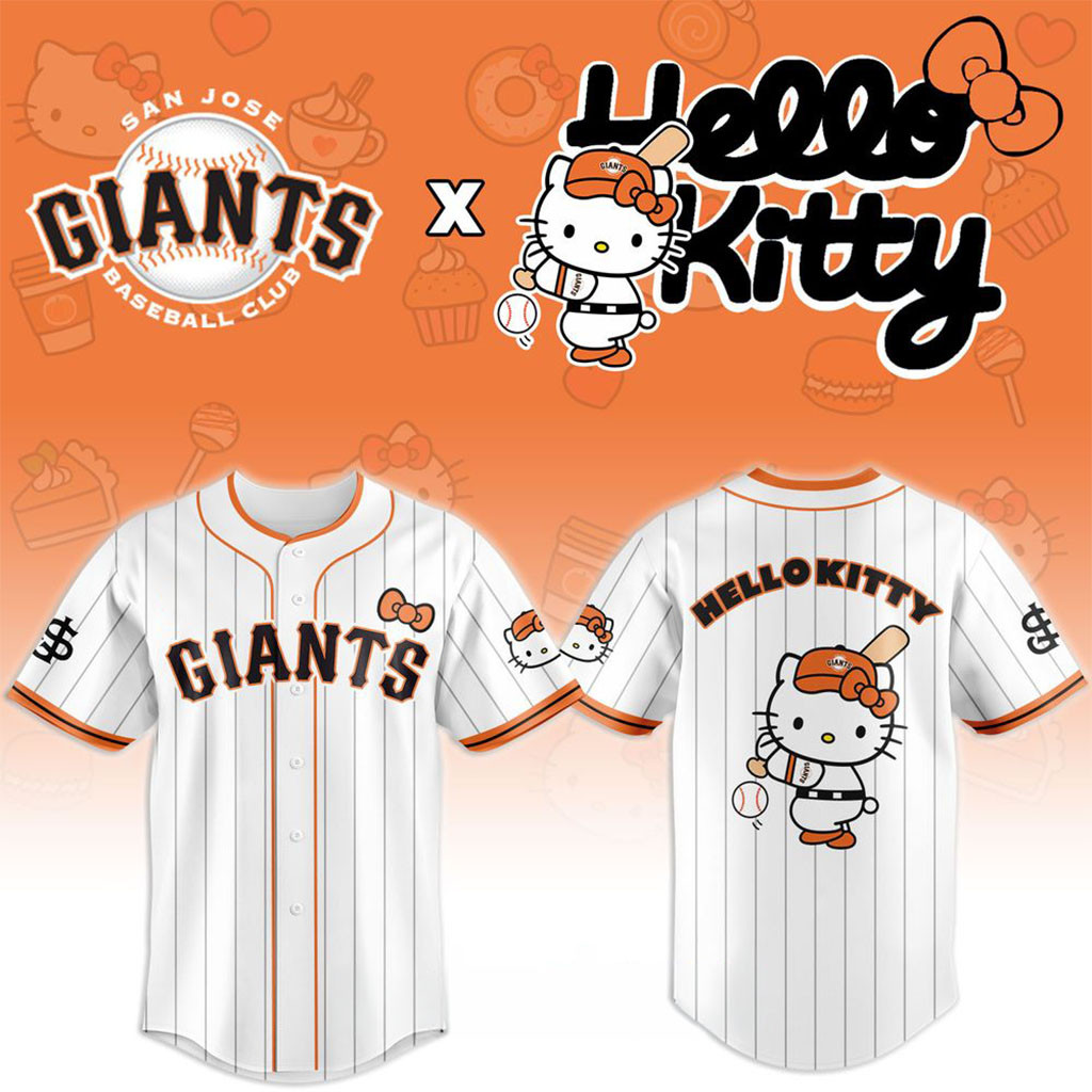 San Jose Giants X Hello Kitty Night 2026 Baseball Jersey SJ Giants Merch Cute Gift For Game Day - Kdjoy
