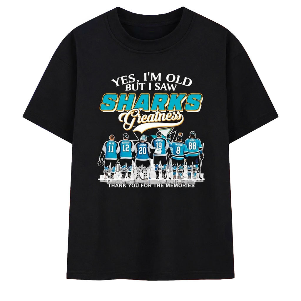San Jose Sharks Merch Greatness Nolan Marleau Nabokov Thornton Pavelski Burns Signature Shirt - Kdjoy