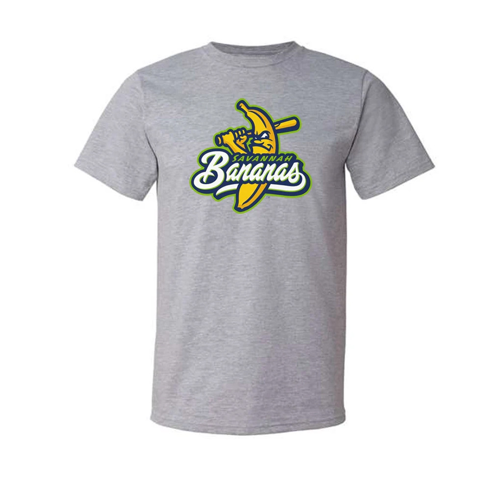 Savannah Bananas Merch 2026 Bananas Primary Logo T-Shirt Gray Unique Gift For Baseball Fans - Kdjoy Savannah Bananas Merch 2026 Bananas Primary Logo T-Shirt Gray Unique Gift For Baseball Fans - Kdjoy