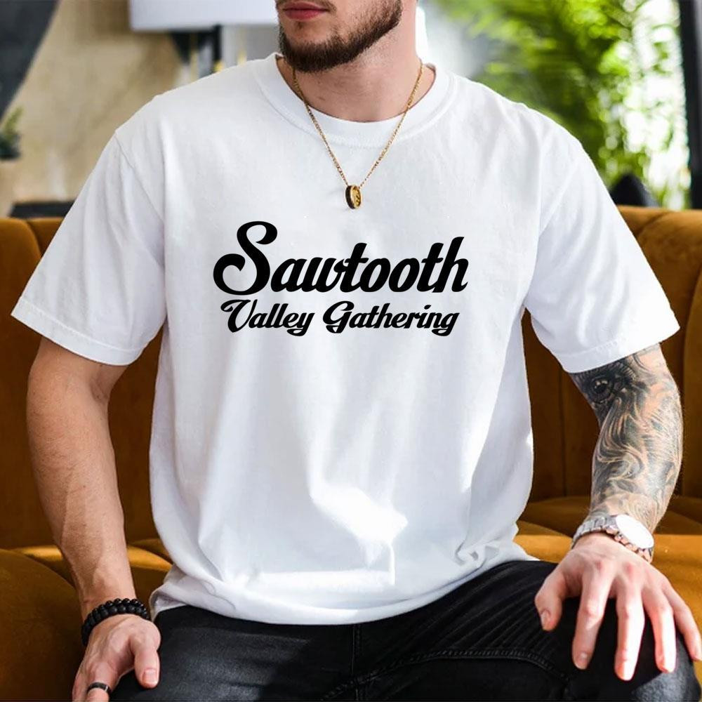 Sawtooth Valley Gathering Merch 2026 Logo T-Shirt White Music Festival Outfits For Fans - Kdjoy