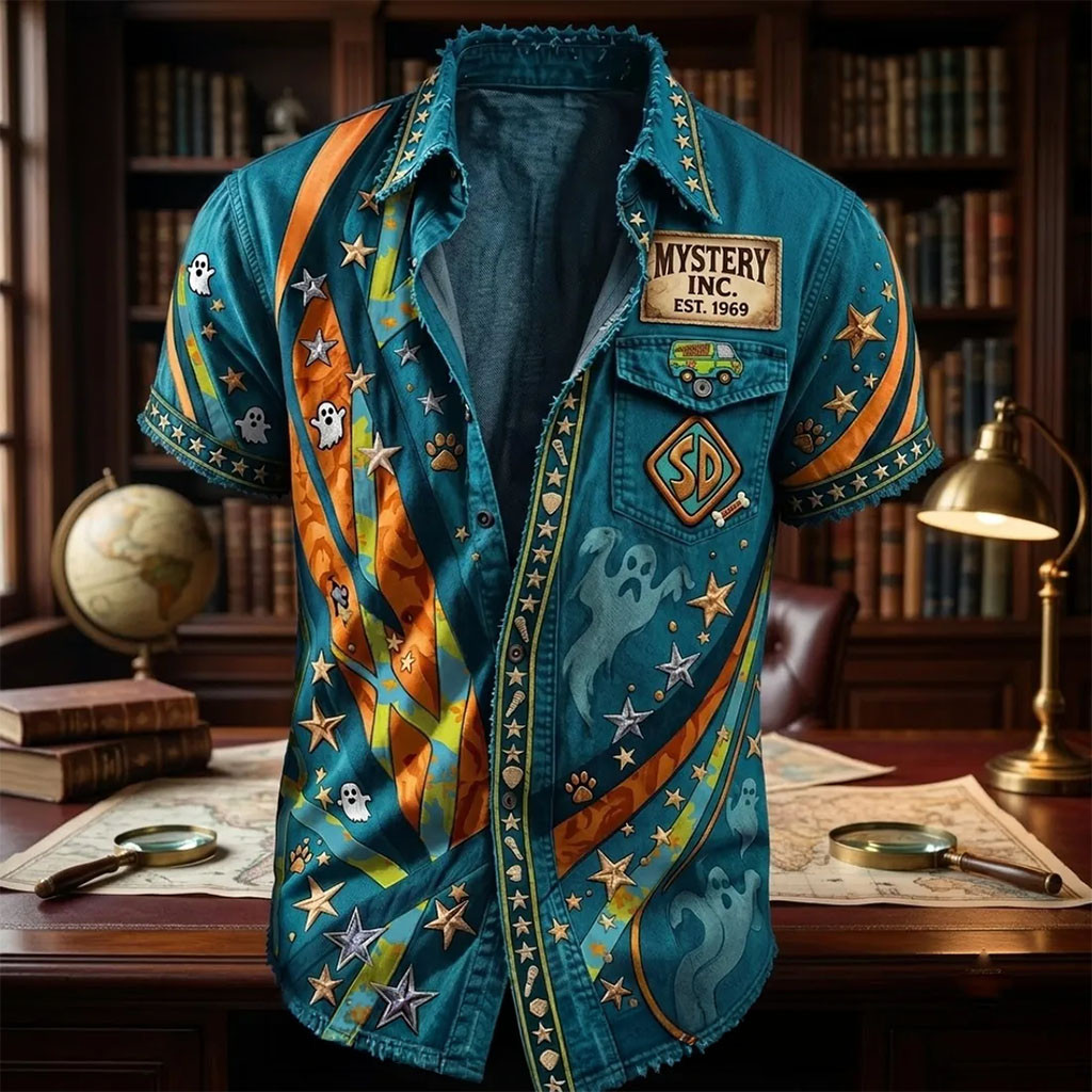 Scooby-Doo Mystery INC Est 1969 Blue Hawaiian Shirt Scooby-Doo Merch Gifts For Son - Kdjoy Scooby-Doo Mystery INC Est 1969 Blue Hawaiian Shirt Scooby-Doo Merch Gifts For Son - Kdjoy