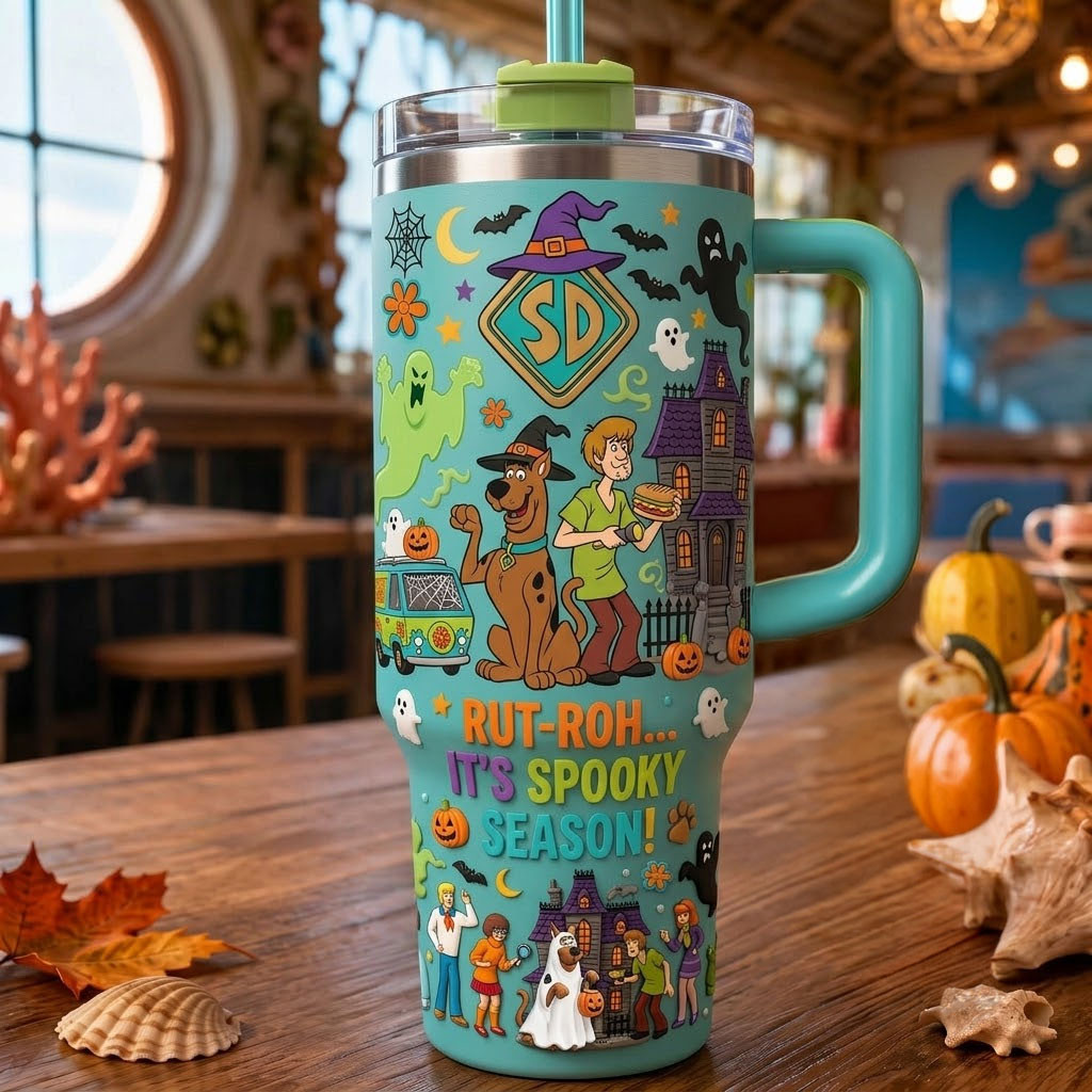 Scooby Doo Rut Roh It's Spooky Season Tumbler Scooby Doo Merch Gifts For Halloween - Kdjoy Scooby Doo Rut Roh It's Spooky Season Tumbler Scooby Doo Merch Gifts For Halloween - Kdjoy