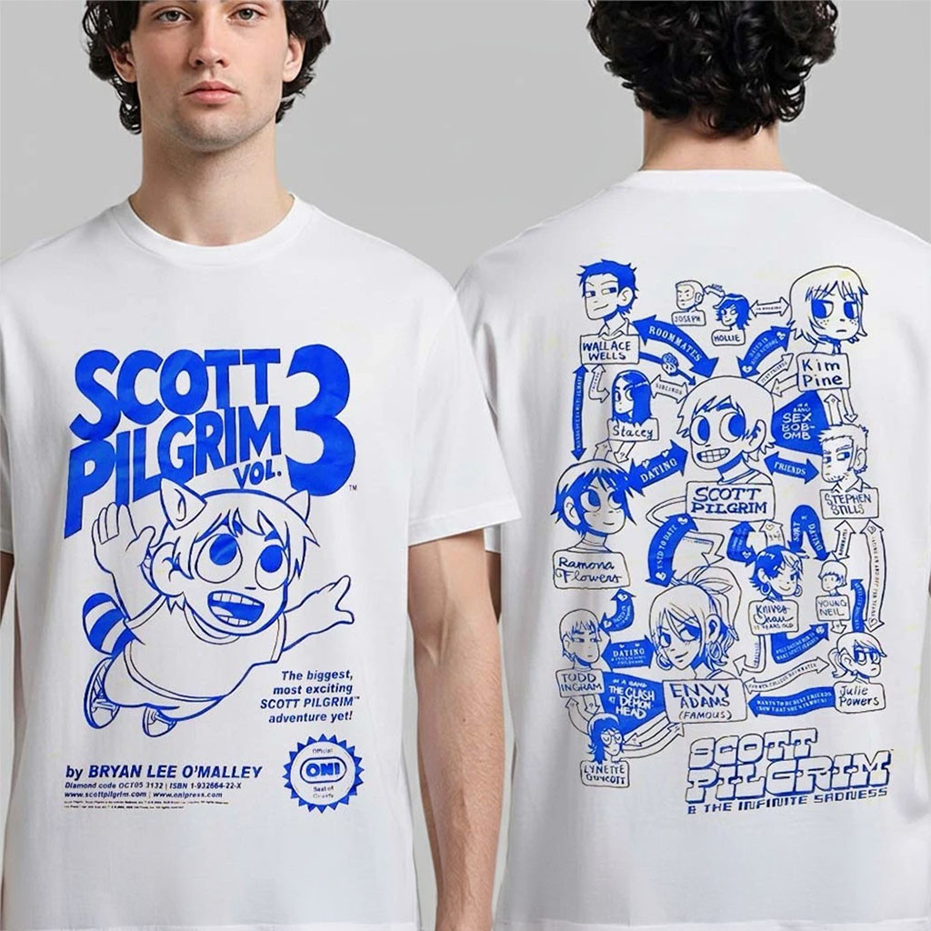 Scott Pilgrim Vol 3 Mario Tanooki SDCC 2026 Oni Press T-Shirt Scott Pilgrim Merch Gift For Fans - Kdjoy Scott Pilgrim Vol 3 Mario Tanooki SDCC 2026 Oni Press T-Shirt Scott Pilgrim Merch Gift For Fans - Kdjoy