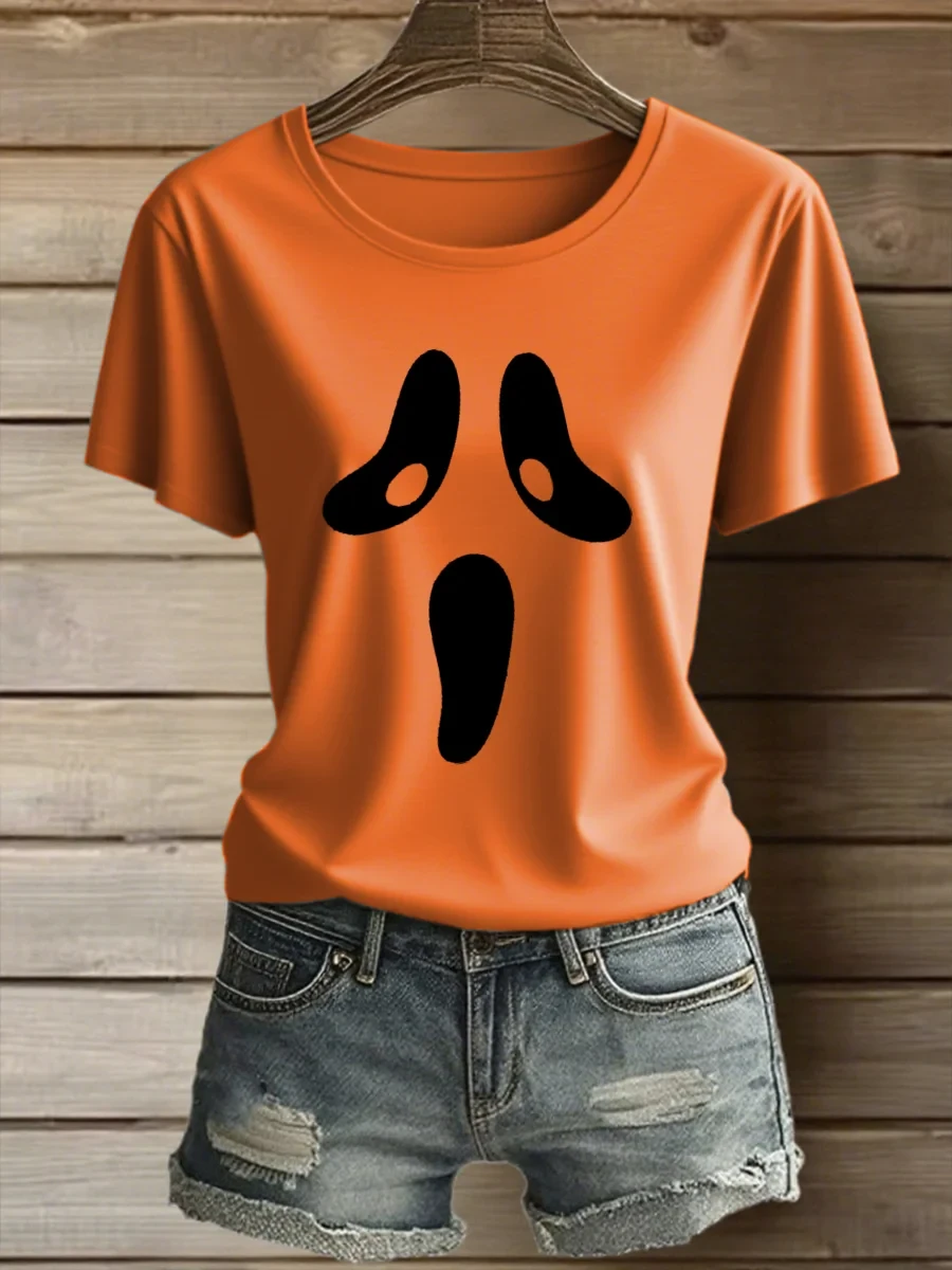 Scream Ghost Face Halloween Shirt Simple Horror Movie Costume Tee Spooky Season Gift For Fans - Kdjoy
