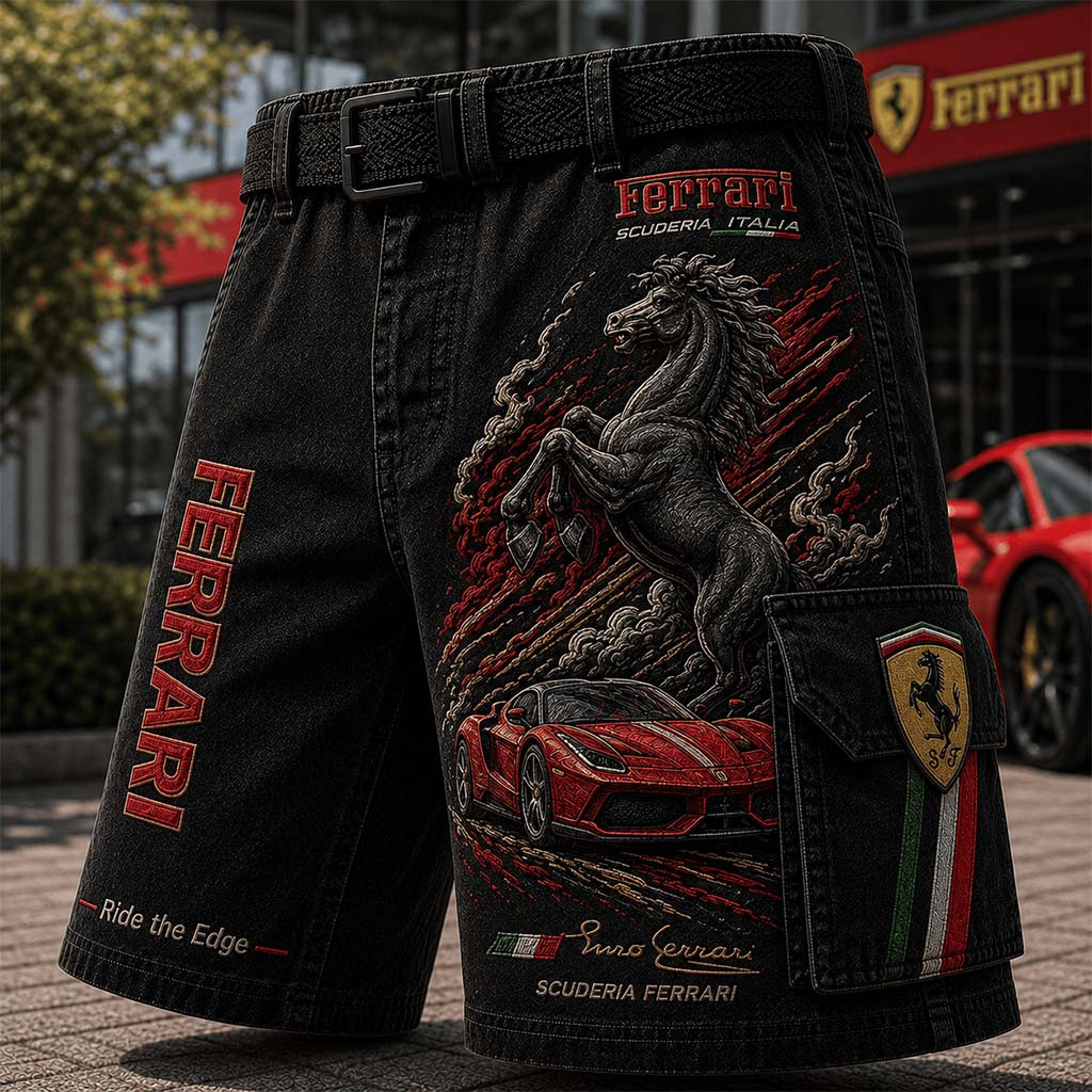 Scuderia Ferrari Merch Ride The Edge Shorts Best Gifts For Football Lovers