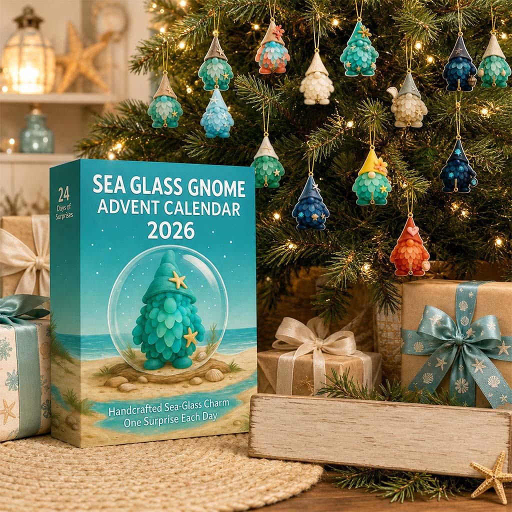 Sea Glass Gnome Advent Calendar 24 Day Of Surprise Christmas Gift For Daughter - Kdjoy